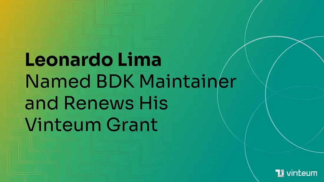 Leonardo Lima Named BDK Maintainer and Renews His Vinteum Grant
